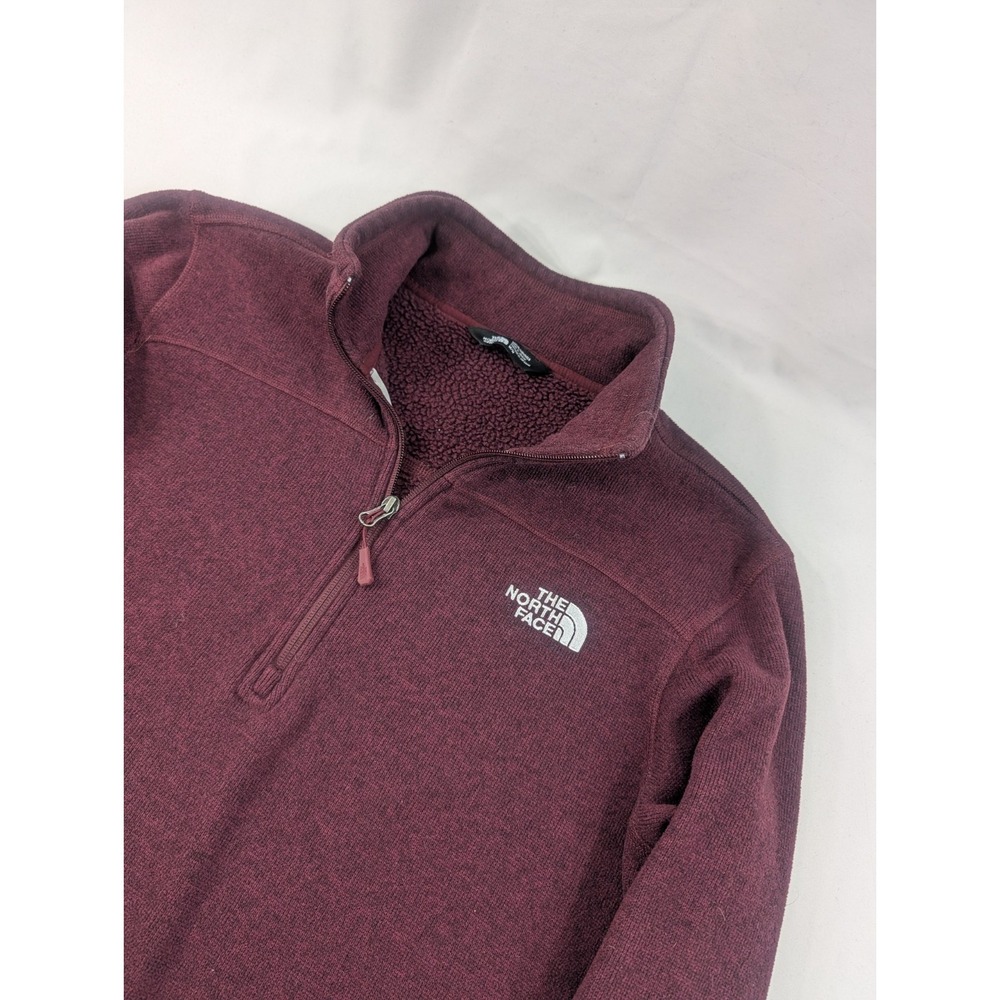 The North Face Cap Rock Fleece Men's M Purple Textured Full Zip Hiking Outdoor